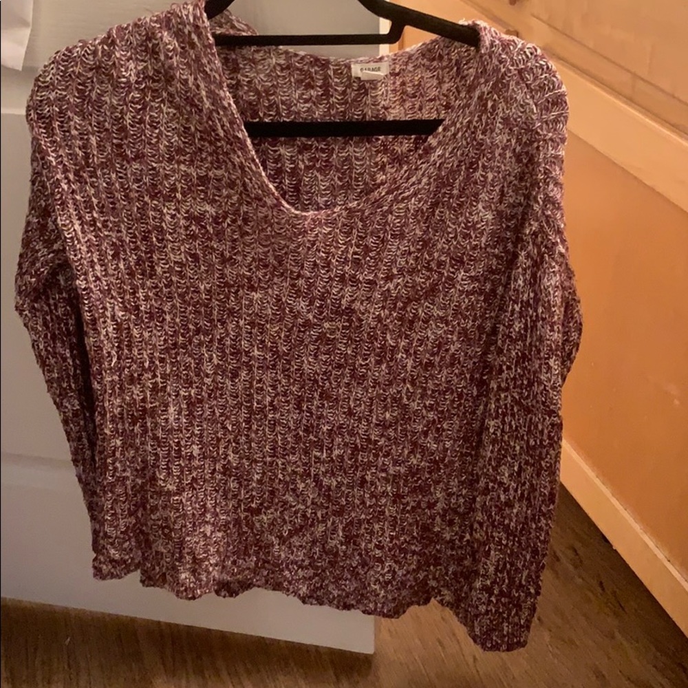 Red knit long sleeve